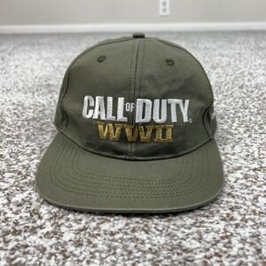 Call Of Duty WWII Hat Cap Snap Back Mens One Size Green Army Video Game Military